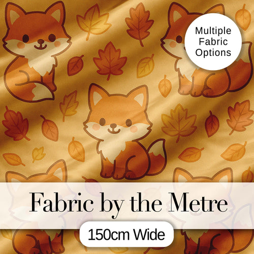 Cute Autumn Fox Cartoon Animal Pattern