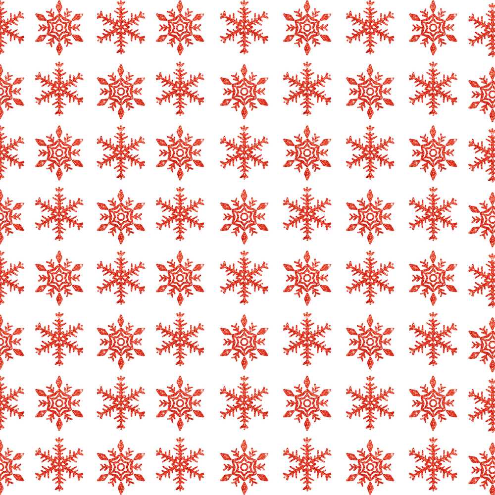 Red Glitter Snowflake Christmas Festive Holiday Seasonal Pattern