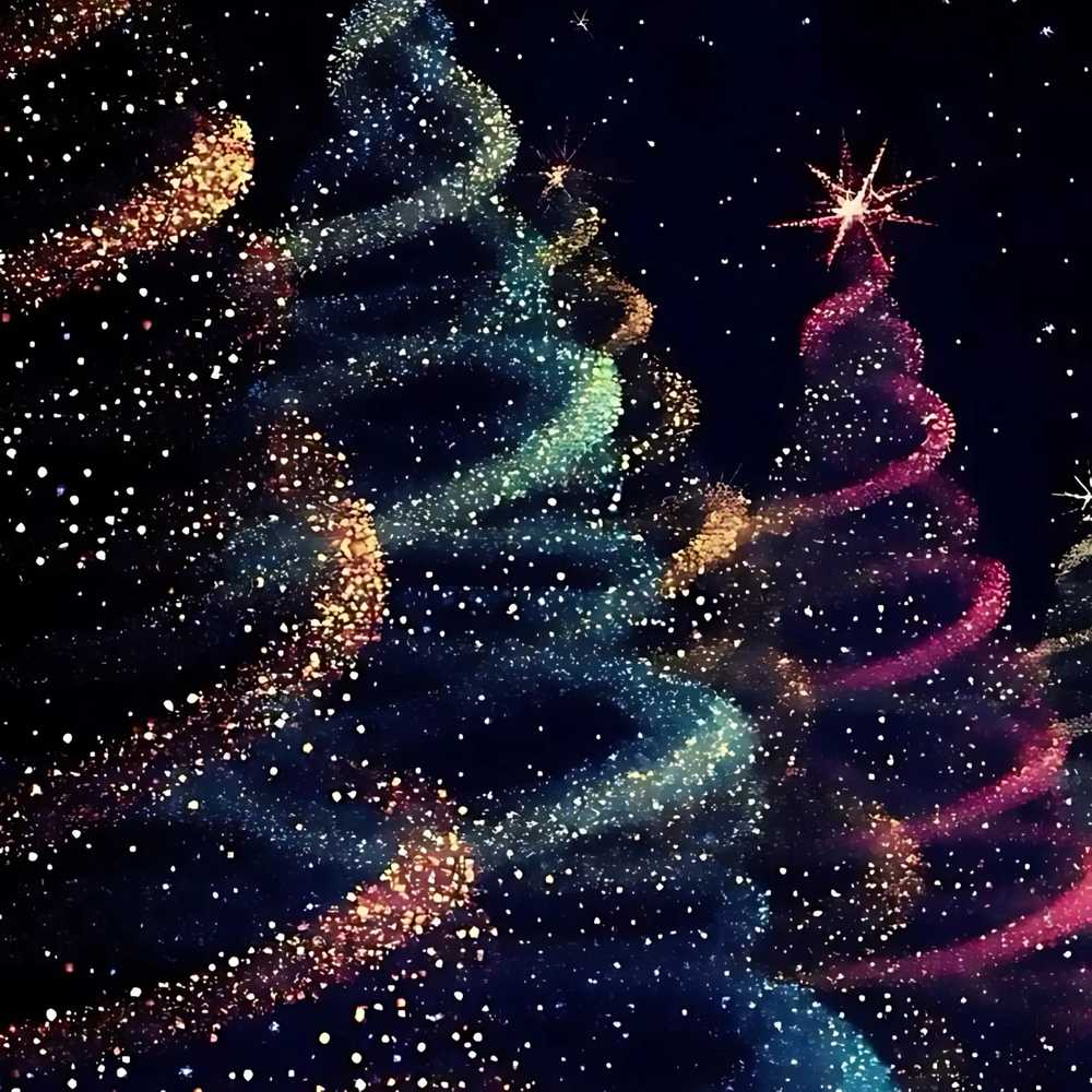 Abstract Christmas Tree Lights Festive Holiday Seasonal Pattern