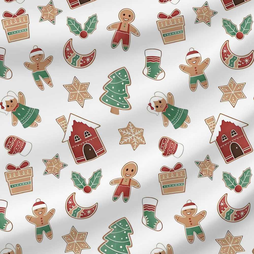 Gingerbread Christmas Cookie Cute Holiday Seamless Festive Seasonal