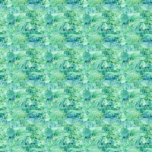 Aqua Green Crocodile Texture Exotic Leather Effect Art