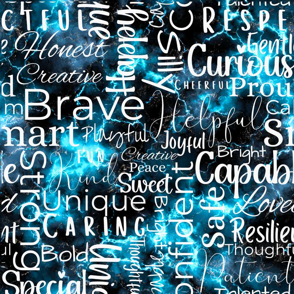Splatter Paint Typography Multicolour Black Motivational Word Art