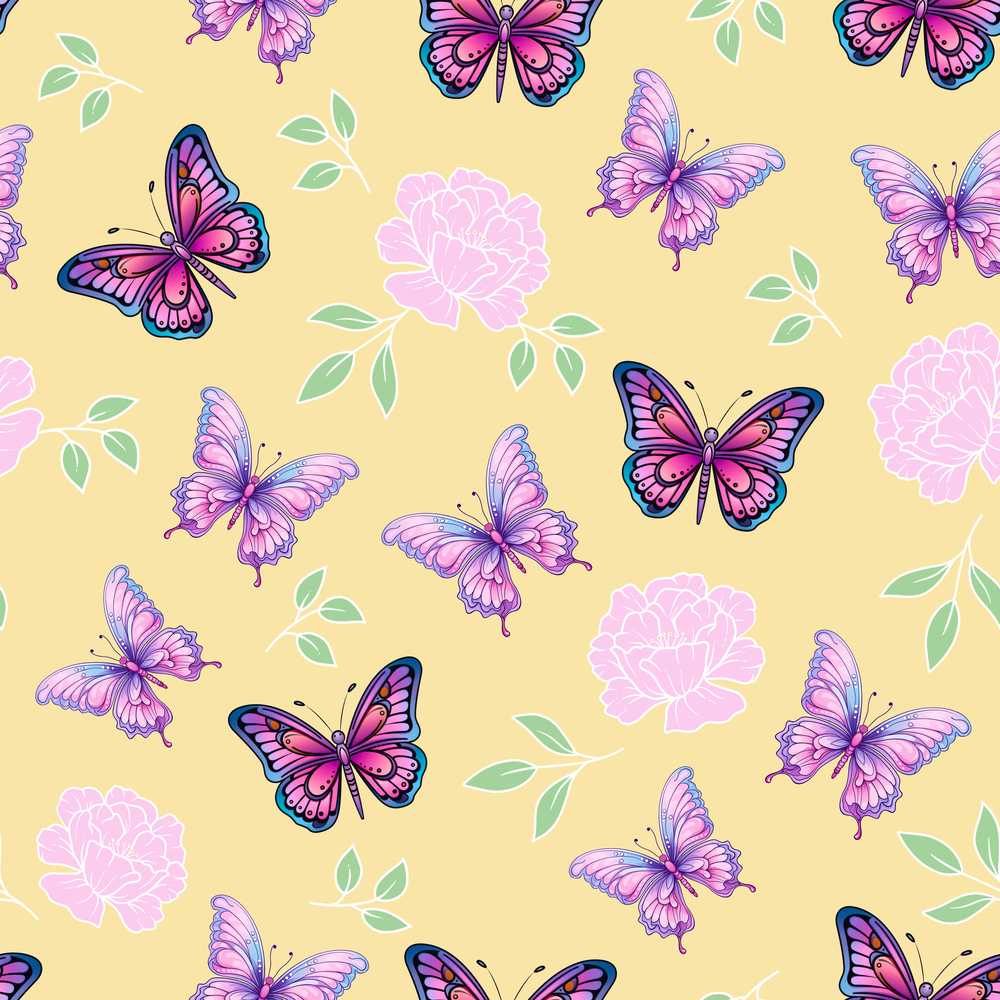 Galaxy Butterfly Neon Pink Blue Dark Space Illustration