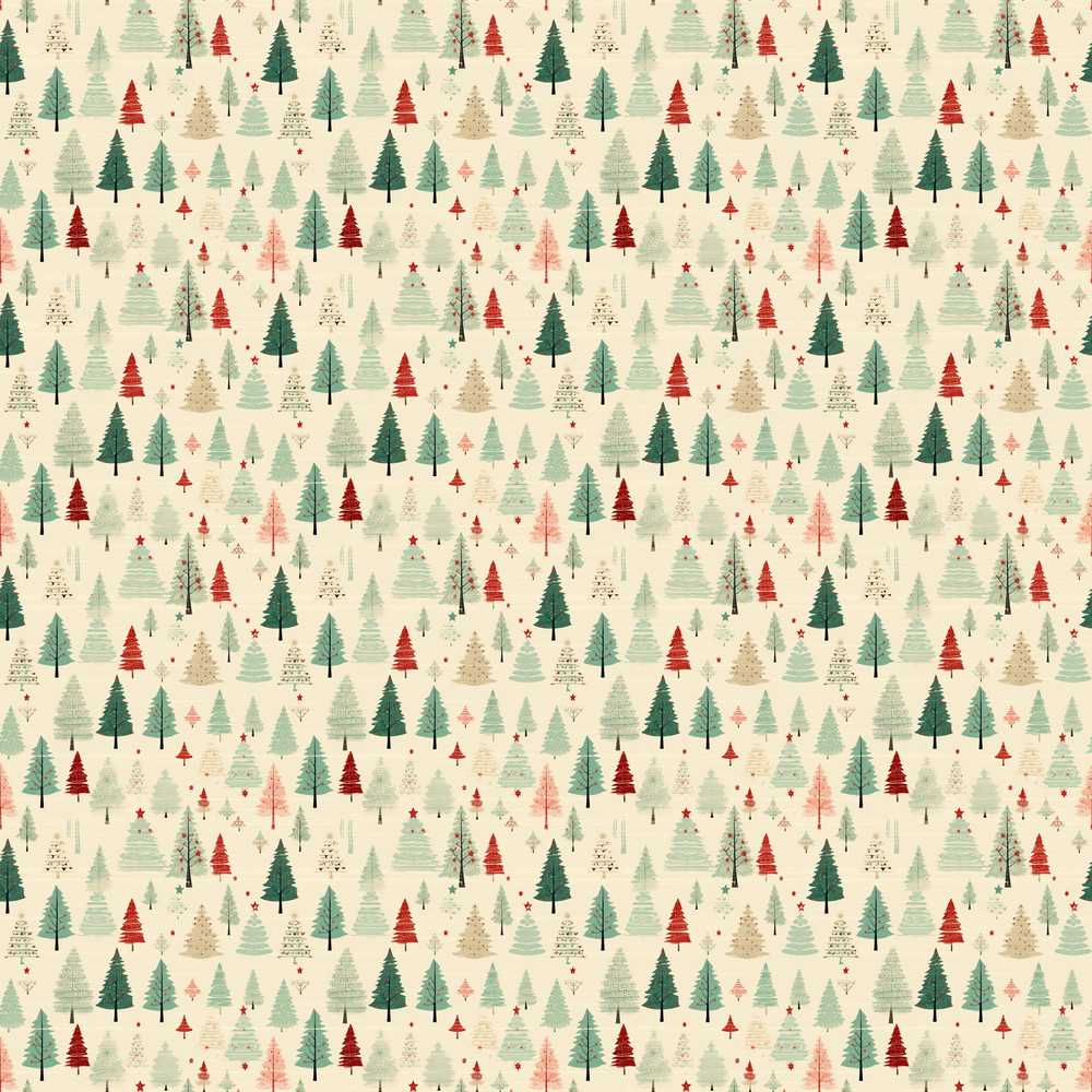 Soft Neutral Christmas Forest Trees Festive Holiday Seasonal
