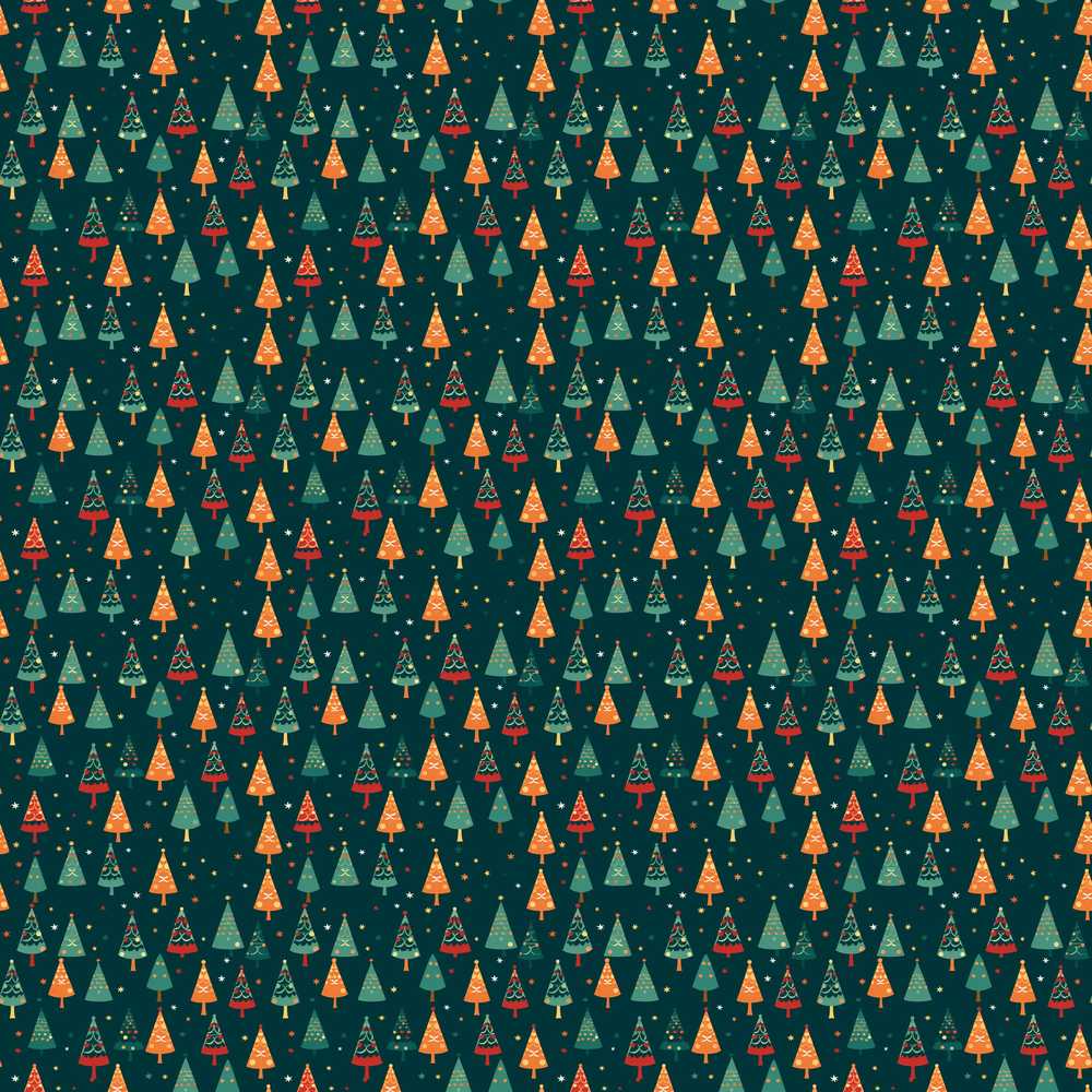 Christmas Tree Festive Dark Teal Background Holiday Seasonal
