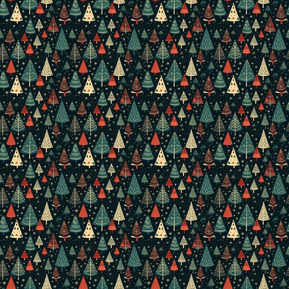 Christmas Tree Scandinavian Dark Background Festive Holiday Seasonal