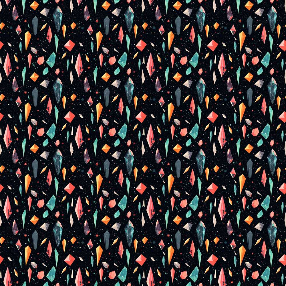 Dark Galaxy Gemstone Sparkle Cosmic Illustration Pattern Design