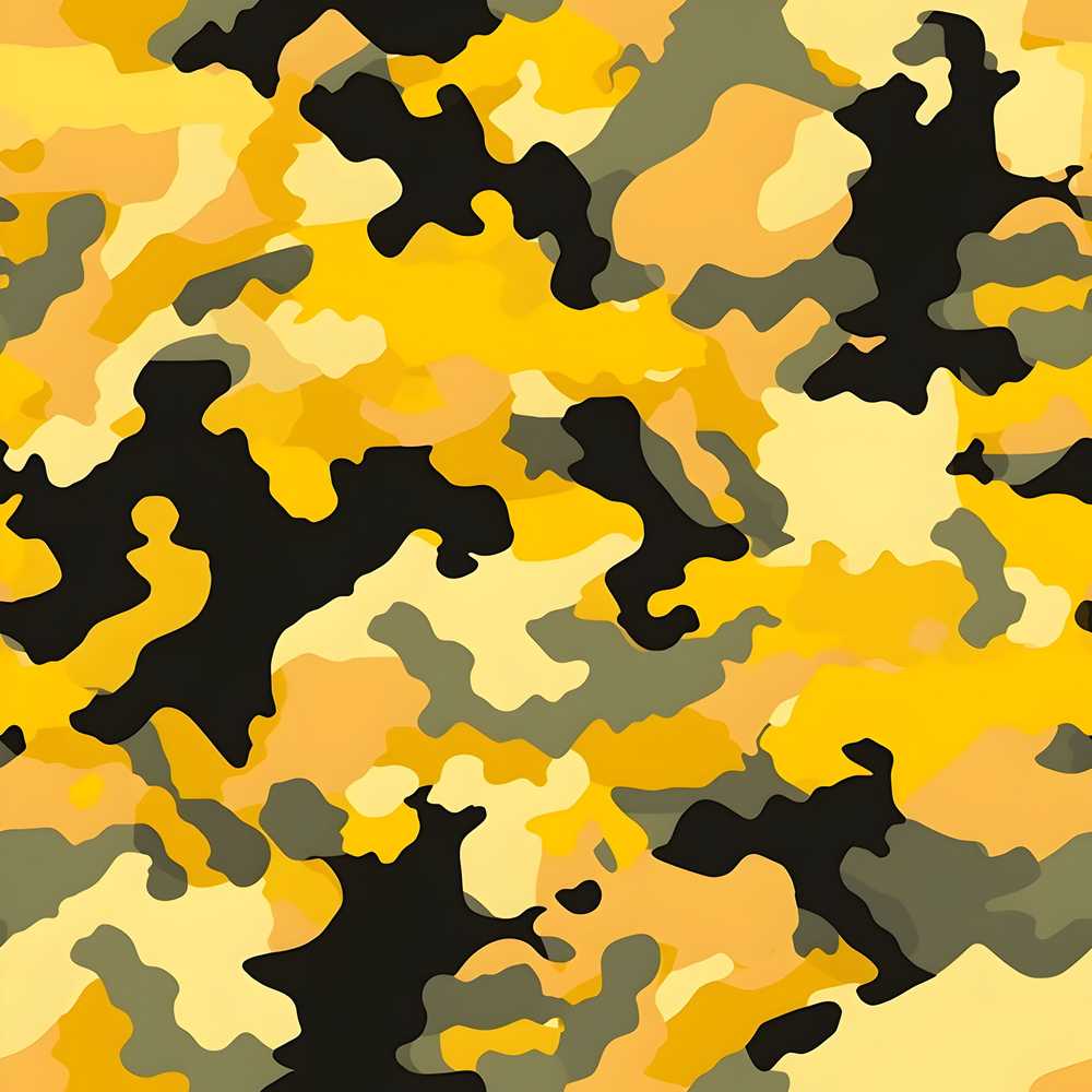 Yellow Desert Camouflage Abstract Art Texture Pattern Design