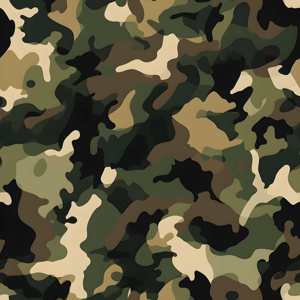 Deep Forest Camouflage Decorative Repeat Pattern Design