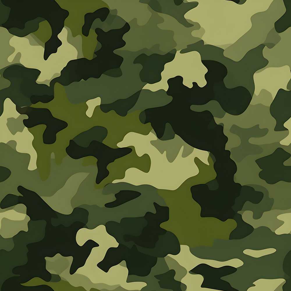 Rich Woodland Green Camouflage Decorative Repeat Pattern Design