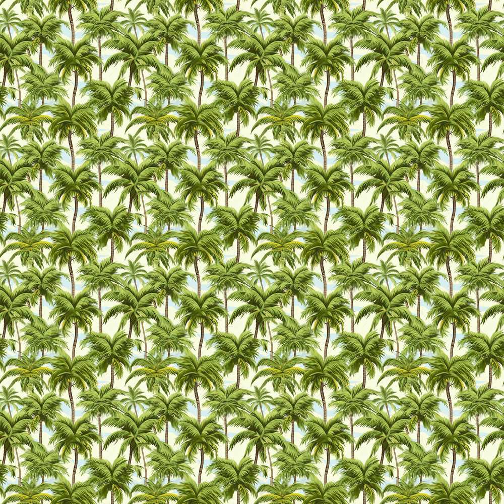 Tropical Palm Tree Summer Beach on Cream Background