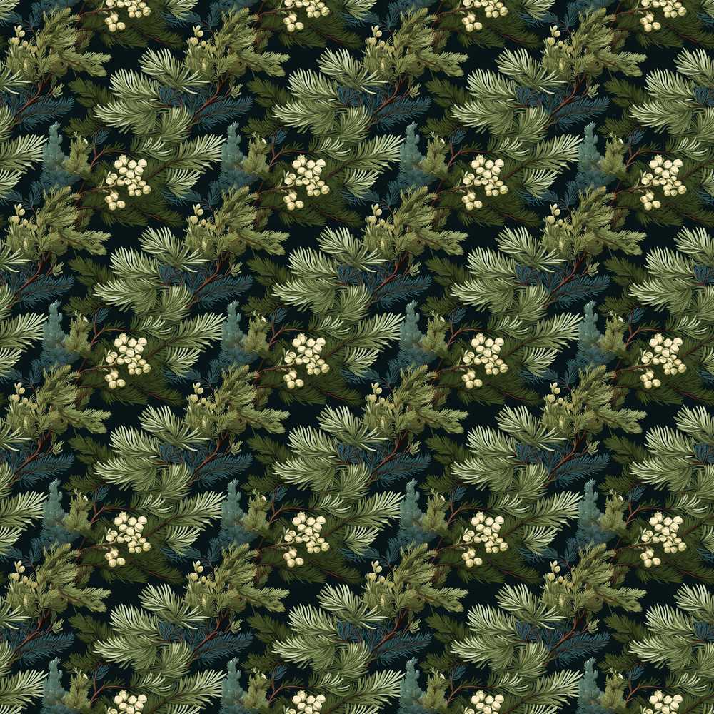 Small Pine Tree Repeat on Neutral Background Decorative