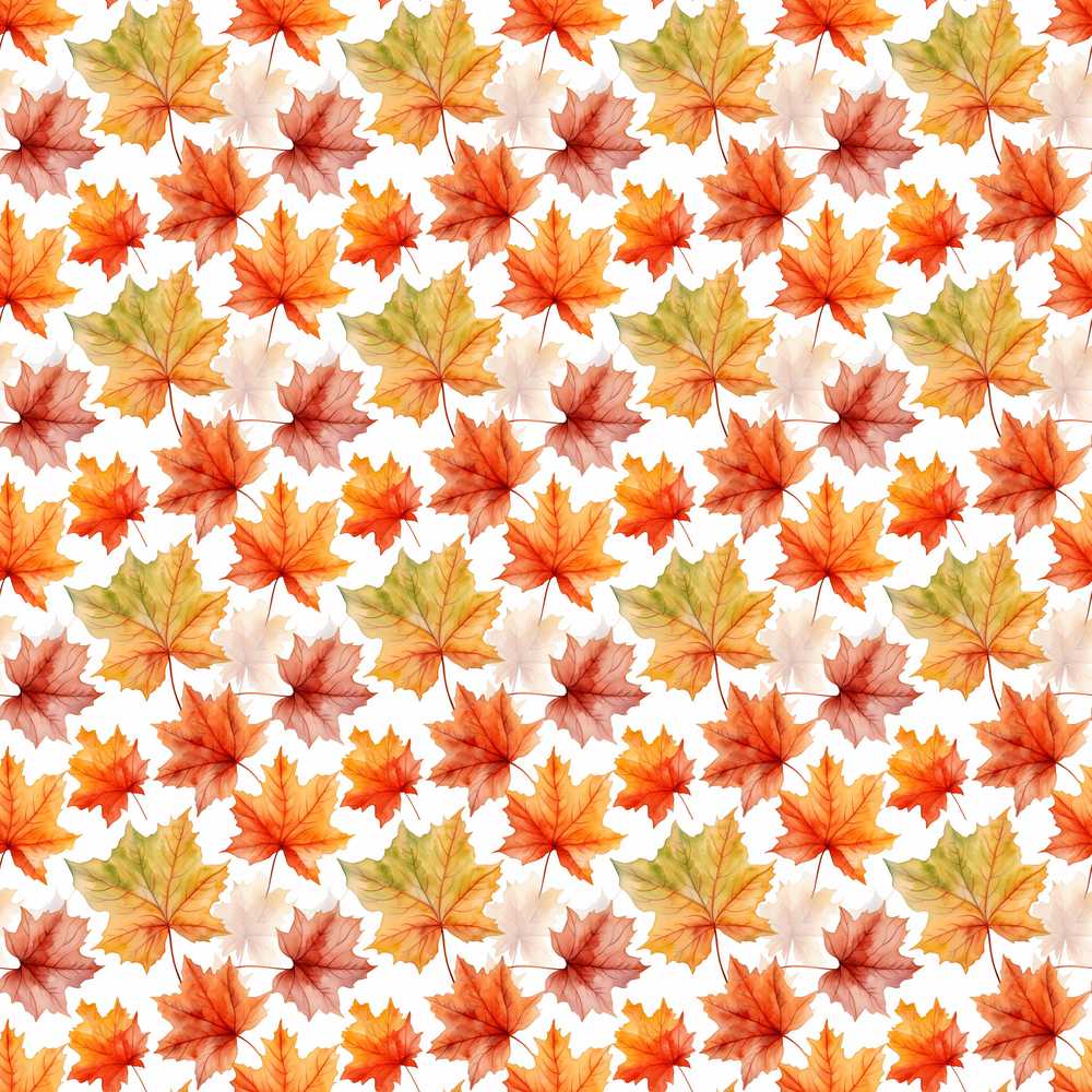 Orange and Yellow Maple Leaf with Detailed Autumn Foliage