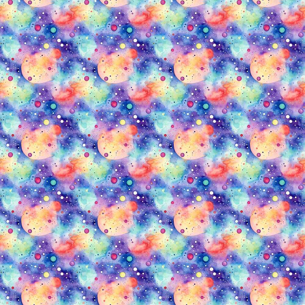 Pastel Watercolor Galaxy Space Clouds Soft Cosmic Illustration