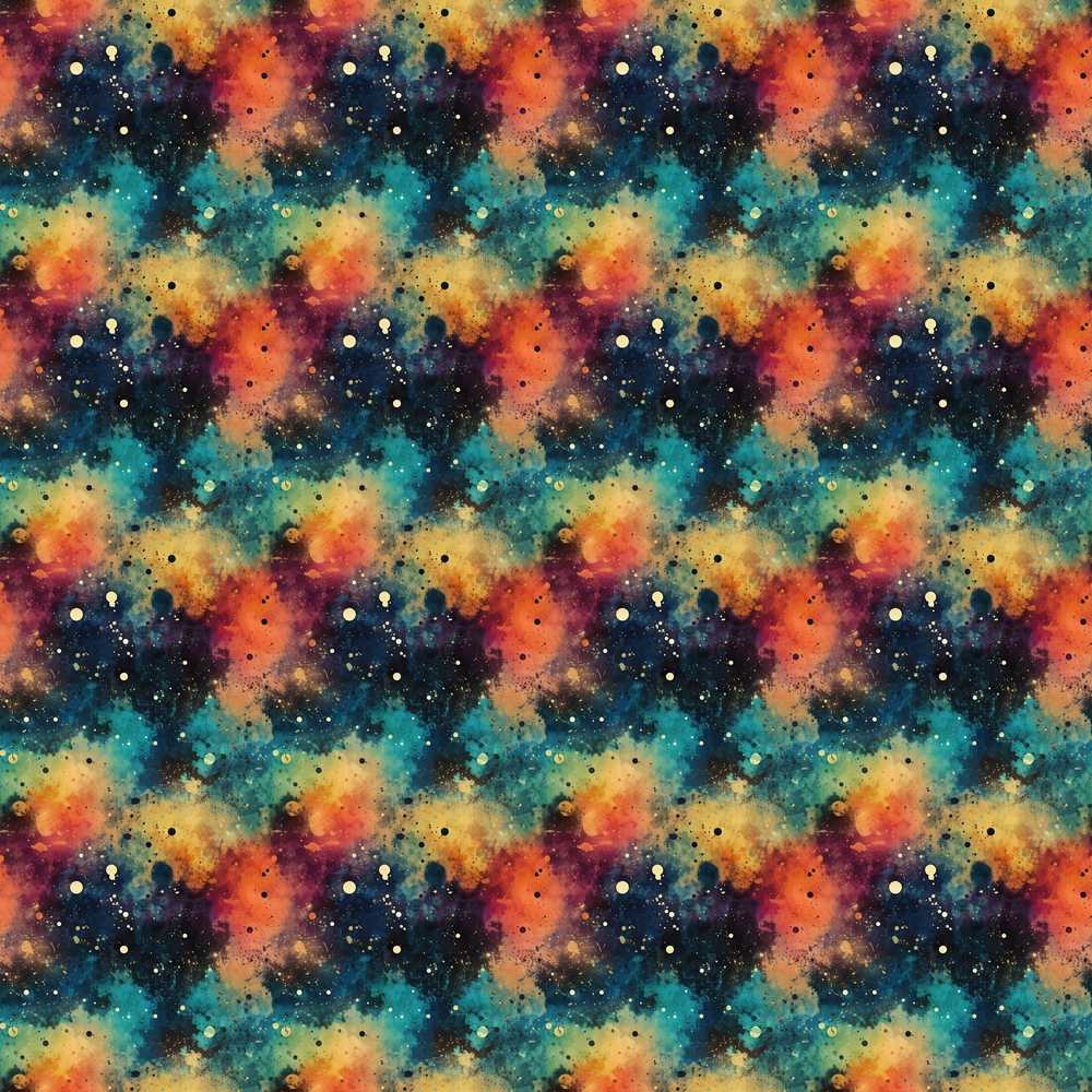 Multicolor Nebula Splatter Galaxy Space Bright Cosmic Illustration