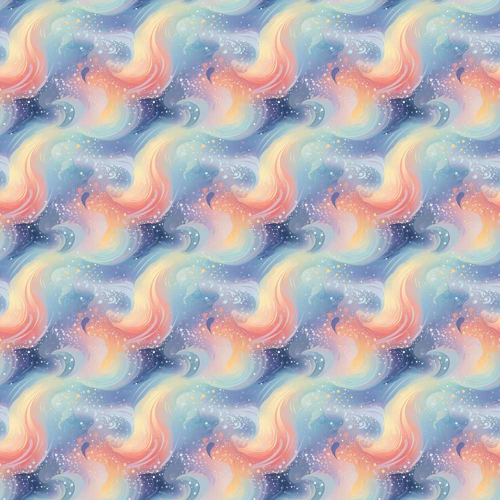 Soft Pastel Swirl Galaxy Space Dreamy Cosmic Illustration