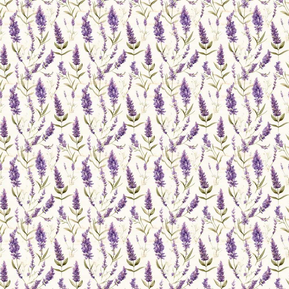 Delicate Lavender Meadow Floral with Light Watercolour Style Wildflower