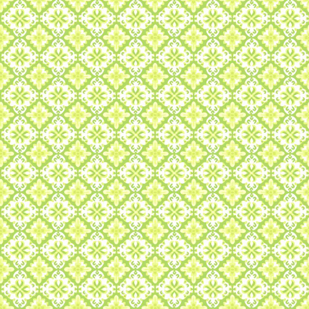 Green Retro Geometric Tile Repeat Pattern Decorative Design