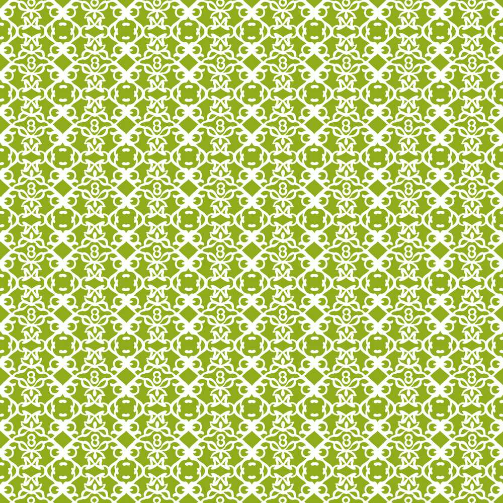 Green Lattice Geometric Repeat Pattern Decorative Design