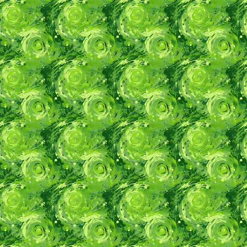 Abstract Green Swirl Painterly Art Texture Pattern Design