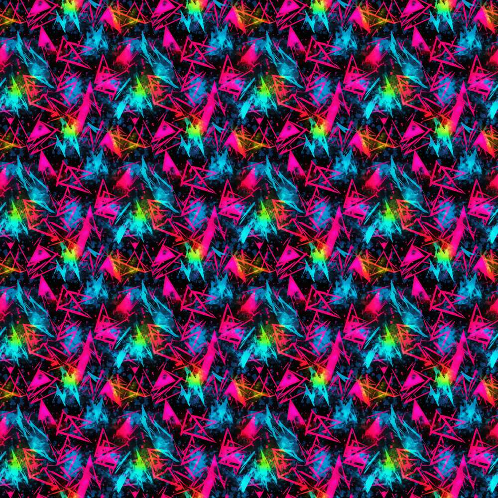 Colorful Neon Triangle Graffiti Abstract Art Texture Pattern