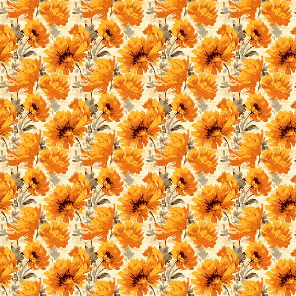 Watercolor Orange Floral on Light Background Artistic Style Wildflower
