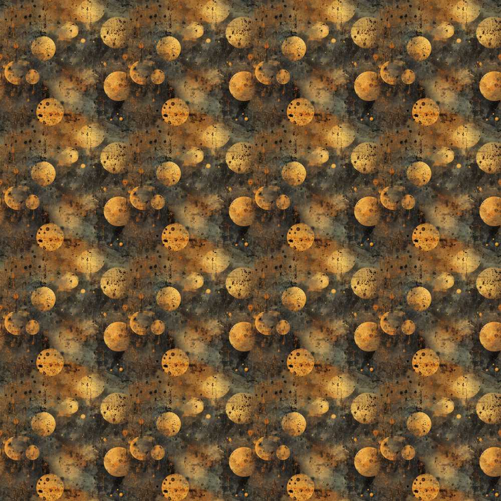 Grunge Abstract Circles Rustic Earthy Texture Art Pattern