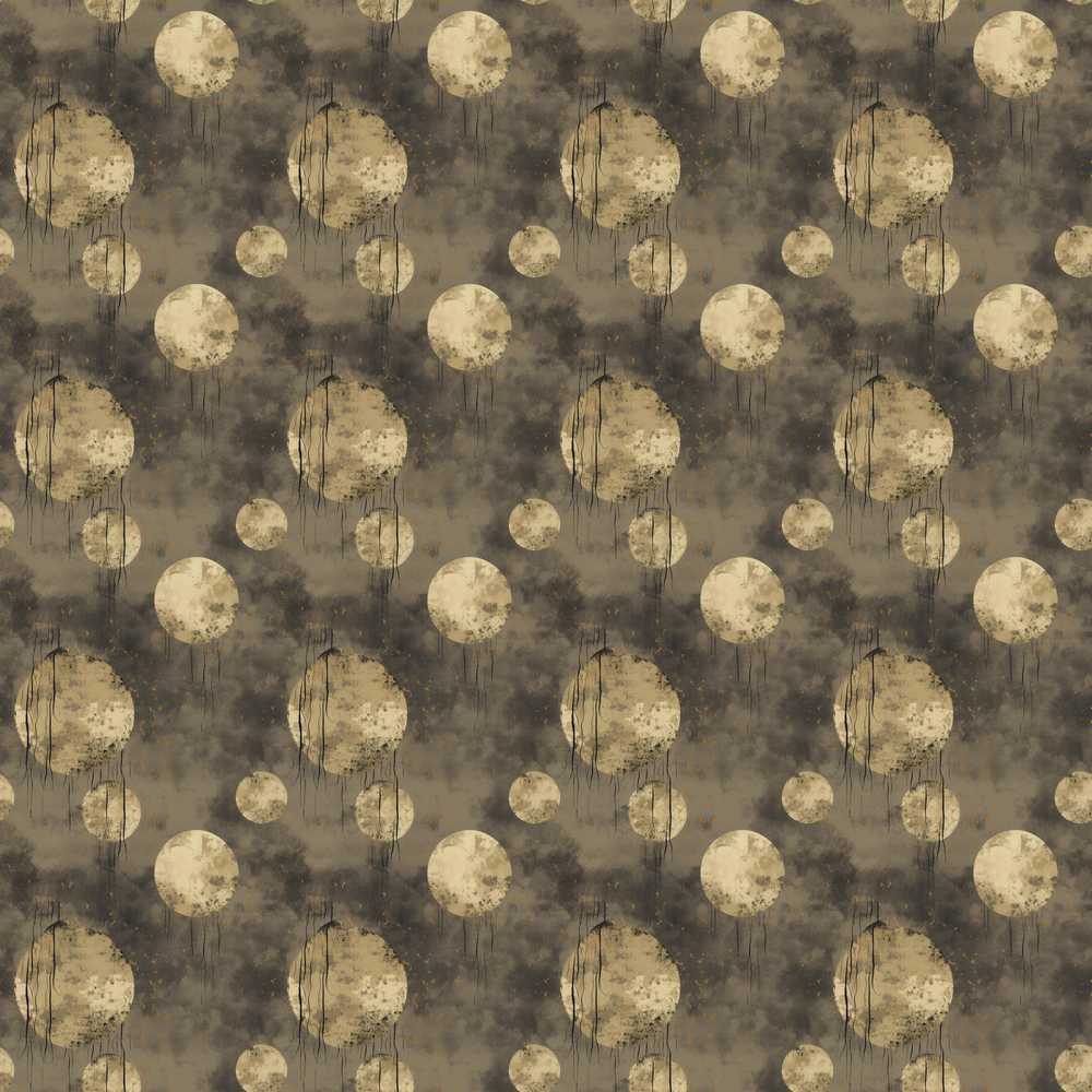 Neutral Moon Circle Abstract Earth Tone Grunge Cosmic