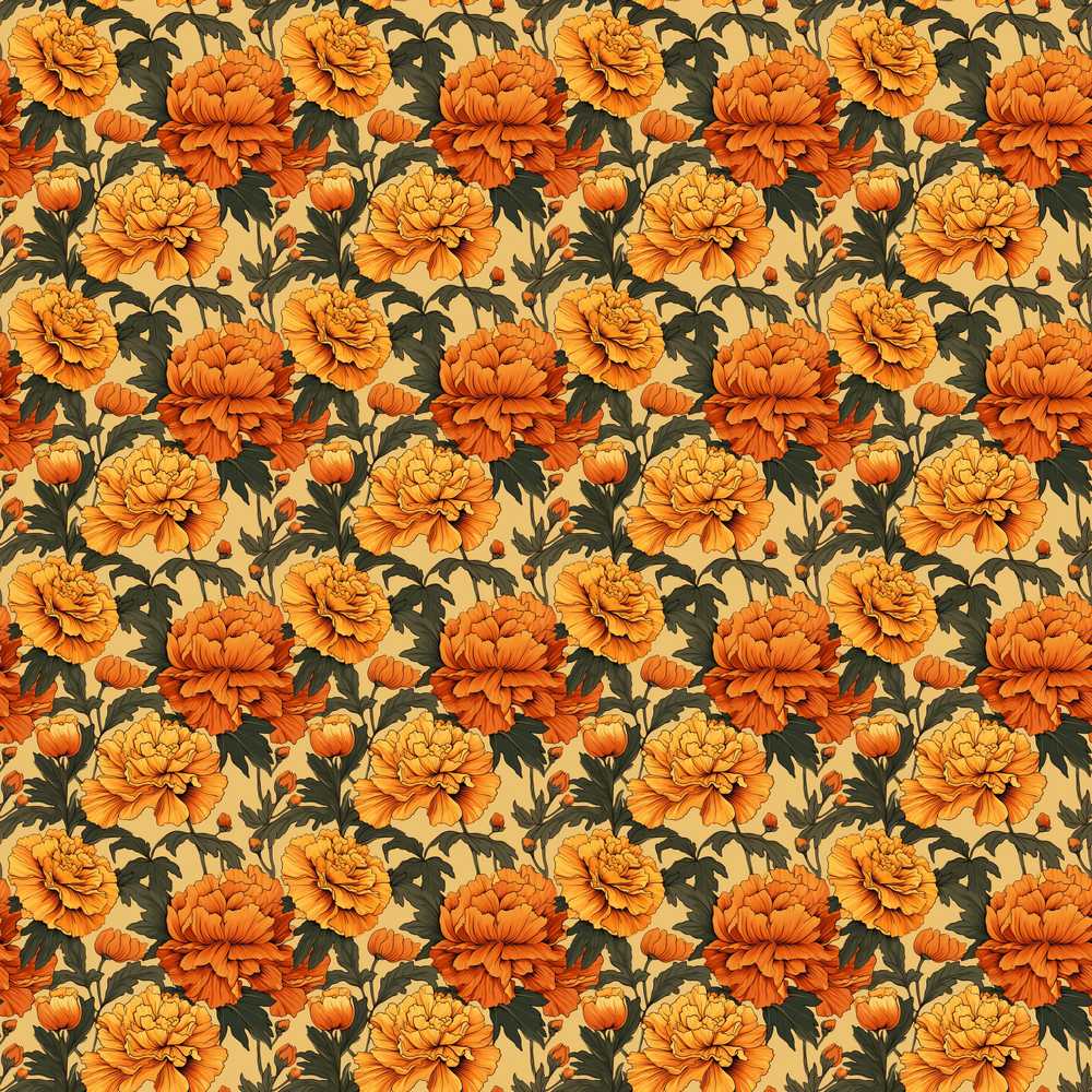 Layered Autumn Chrysanthemum Floral with Mixed Orange and Yellow Blooms