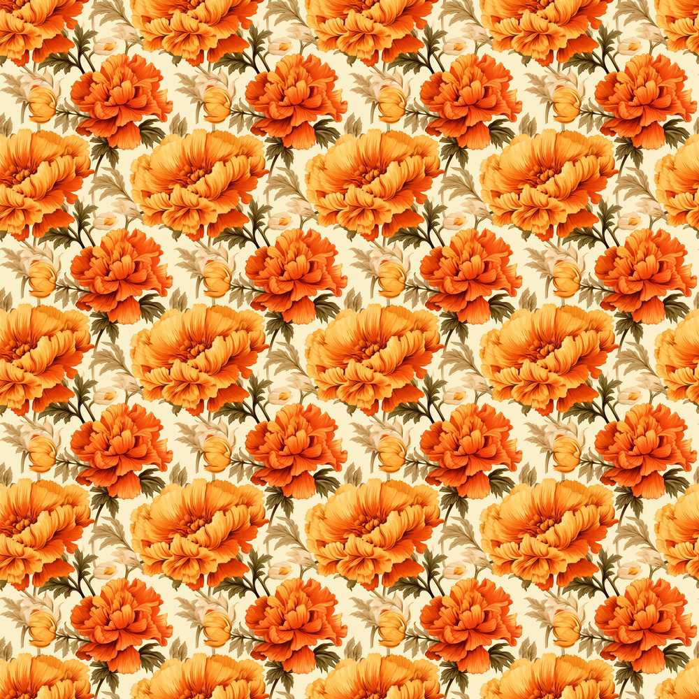 Vibrant Orange Blossom Floral with Layered Petals and Warm Tones