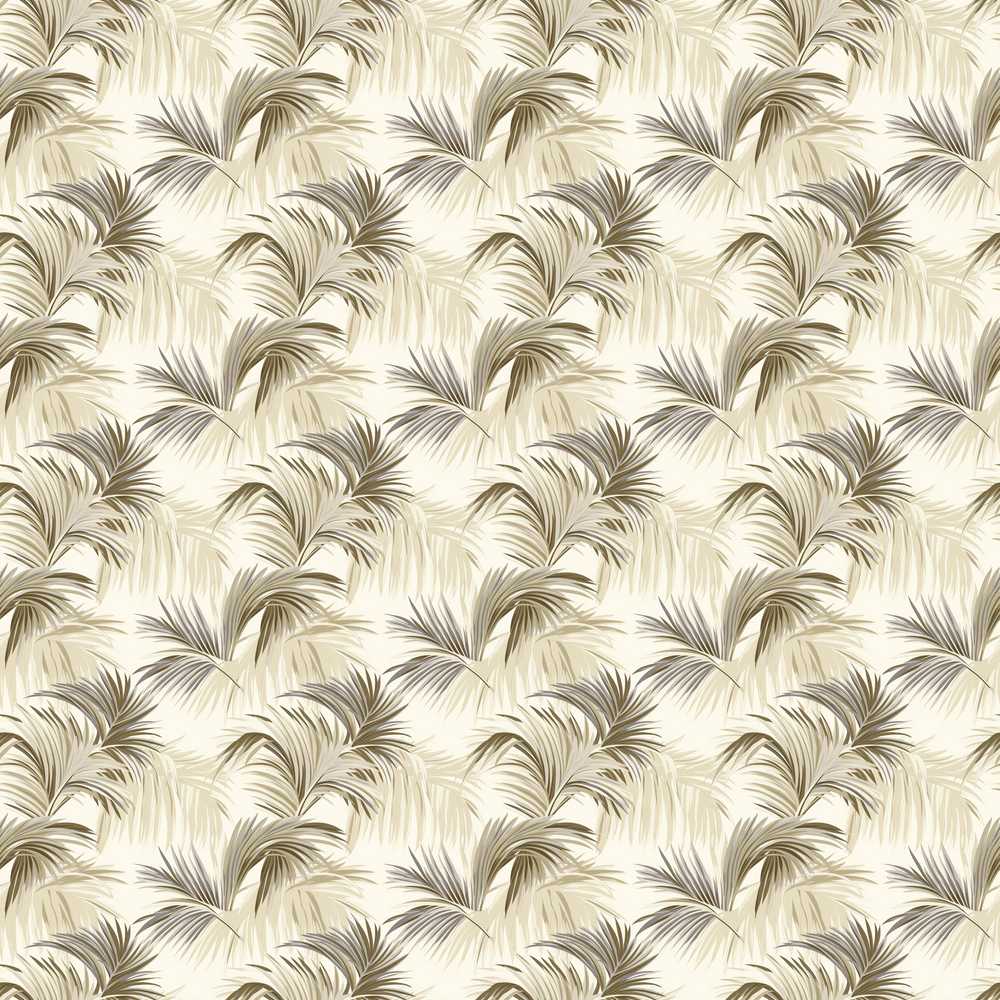 Neutral Palm Leaf Silhouette in Soft Beige and Taupe Tones