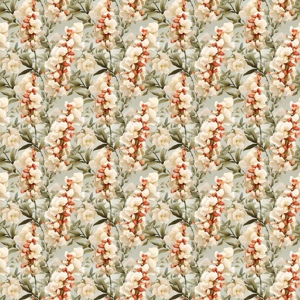 Elegant Cream and Soft Coral Floral with Subtle Vintage Tones