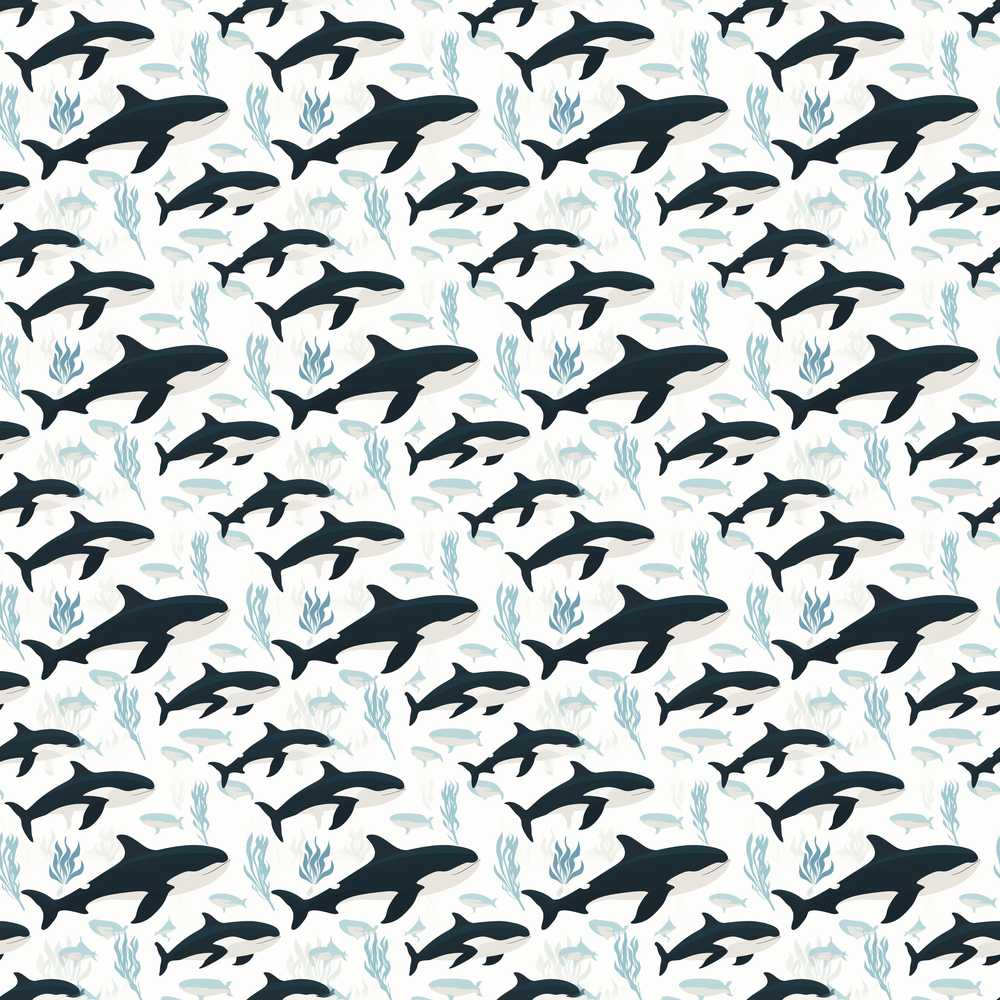 Realistic Orca Whale Water Reflection Ocean Wildlife Coastal