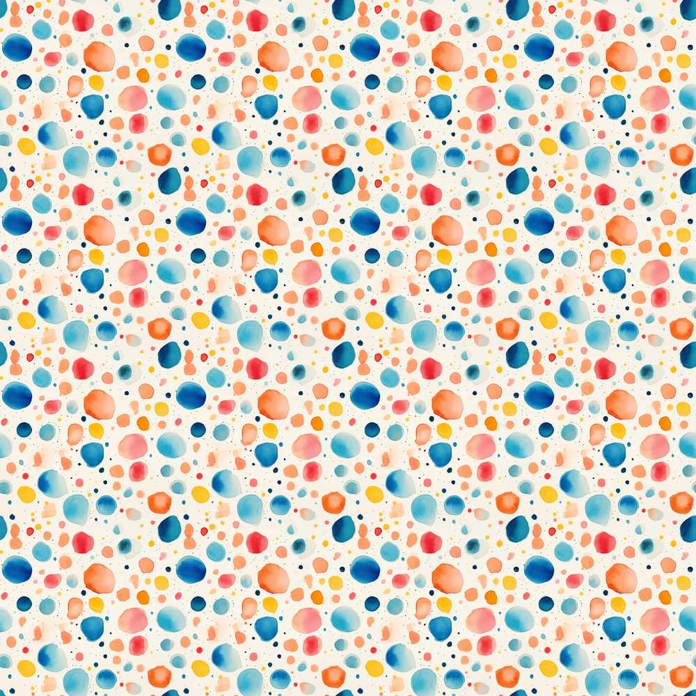 Watercolor Polka Dot Soft Pastel Abstract Spots Seamless