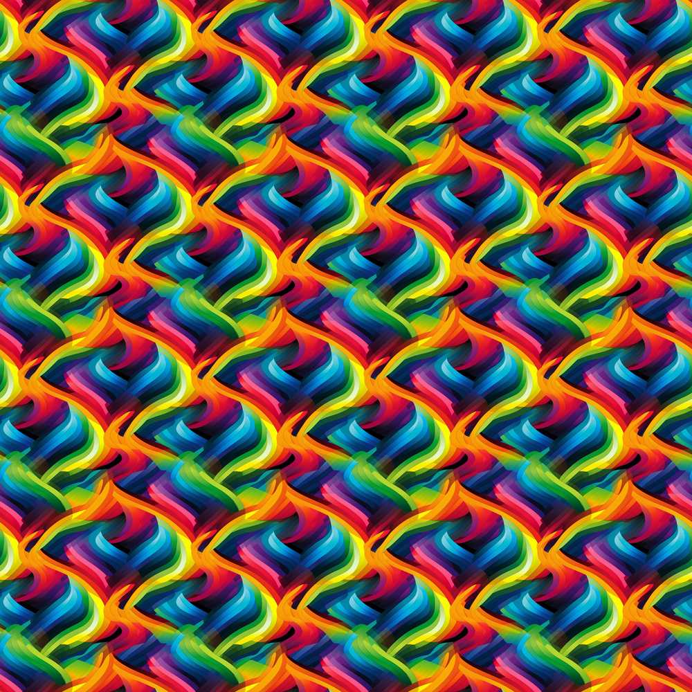Bold Multicolour Abstract Wave Lines Art Texture Pattern