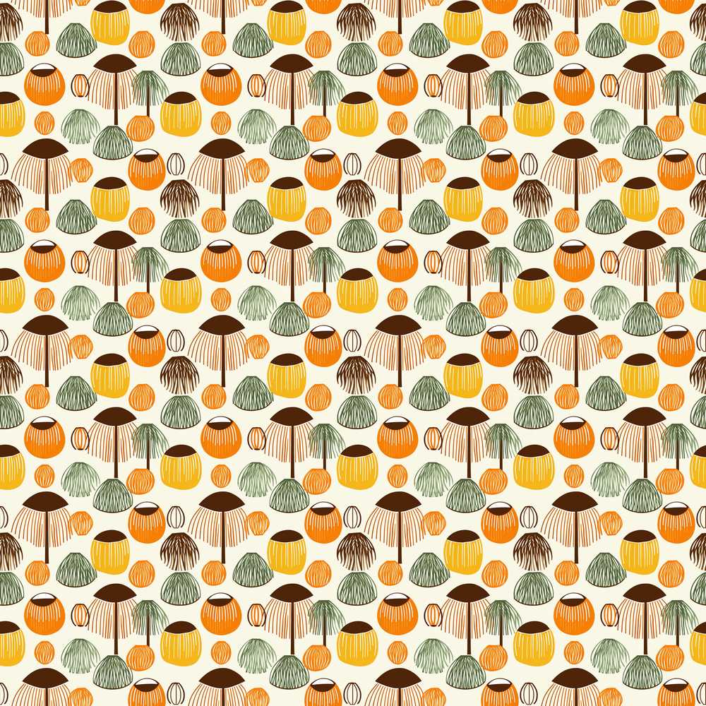 Palm Tree Coastal Beach Illustration Pattern Design