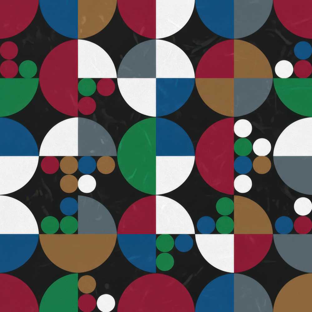 Abstract Geometric Circle with Bold Colors Art Texture
