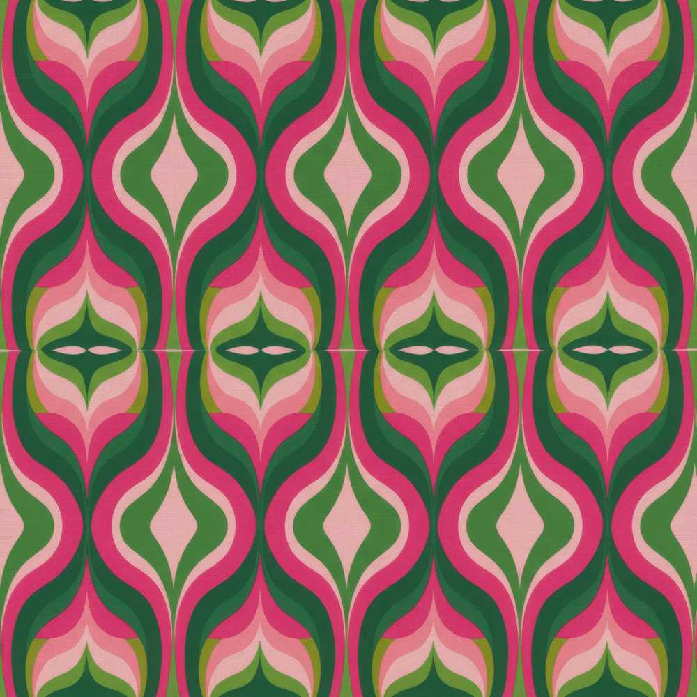 Vintage Wavy Abstract in Warm Earth Tone Layers