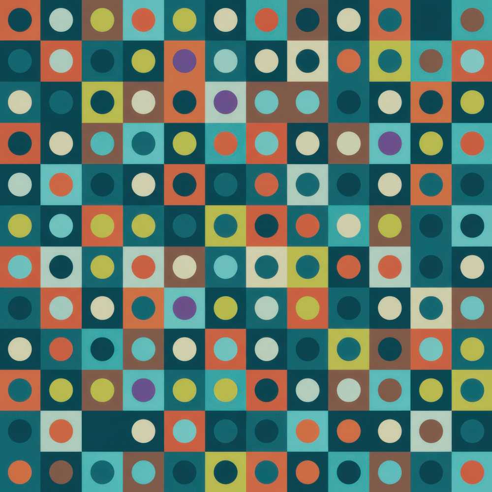 Multicolor Dot Grid Bold Decorative Repeat Pattern Design