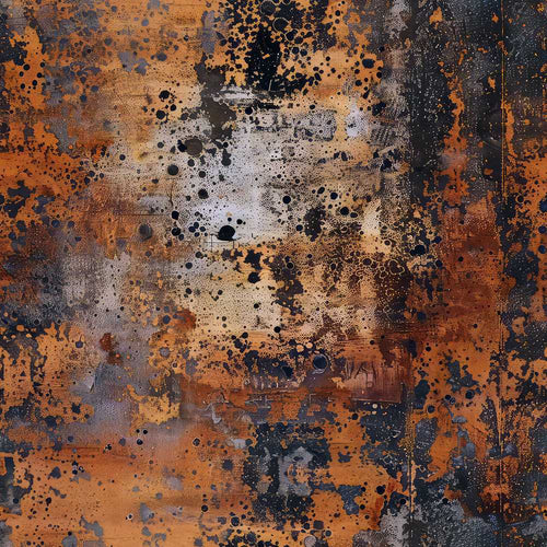 Abstract Rust and Paint Splatter Grunge Textured Art