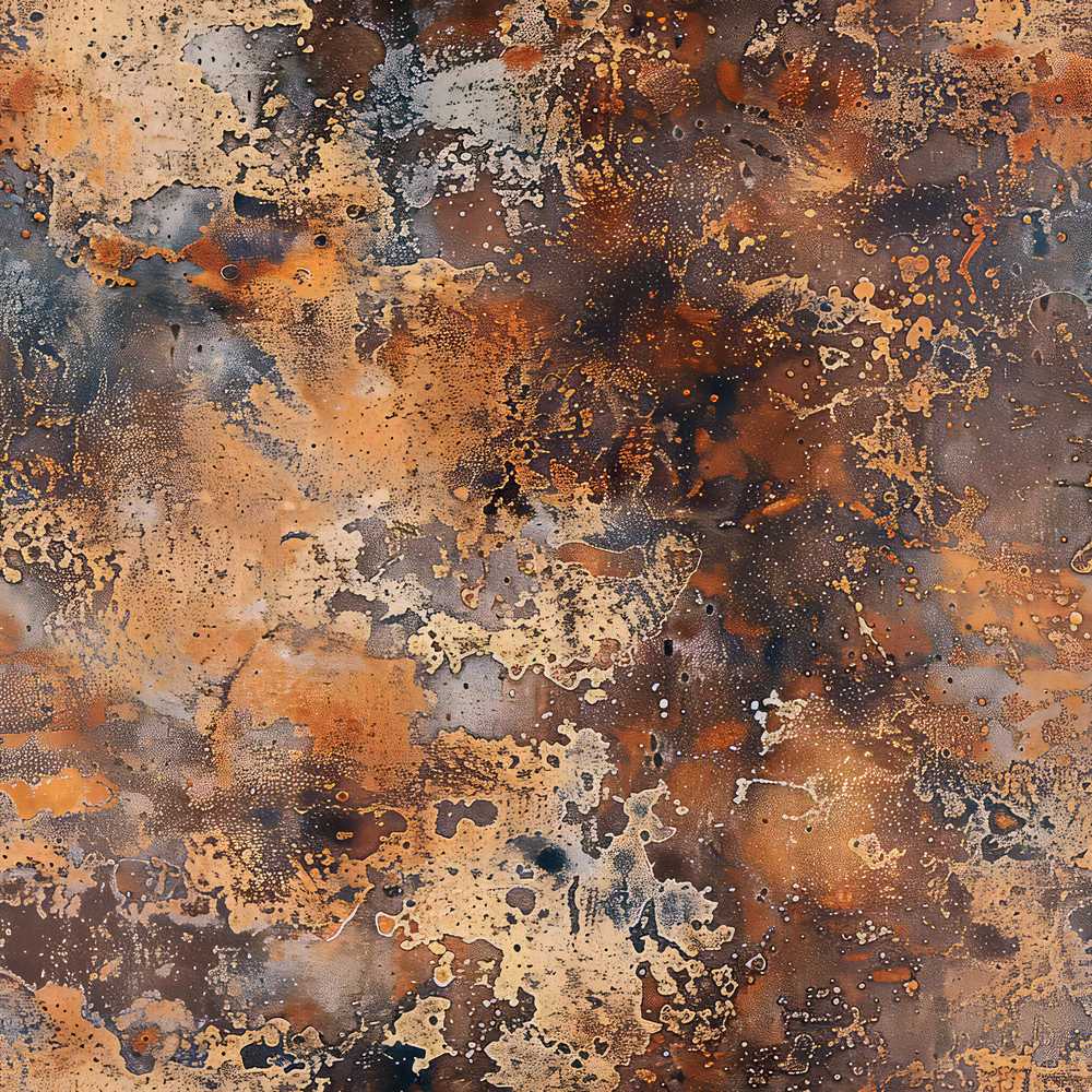 Abstract Rust and Oxidation Texture Metallic Grunge Art