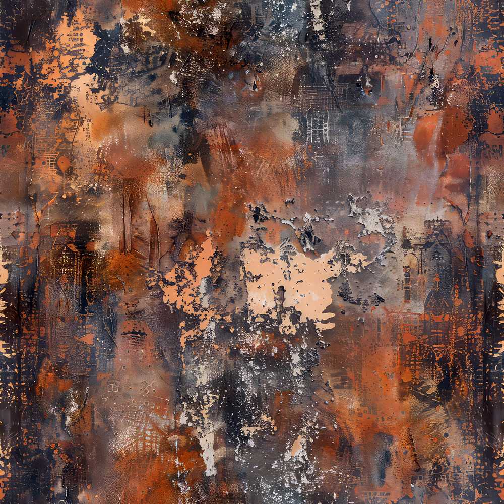 Burnt Orange Rust Abstract Texture Industrial Grunge Art