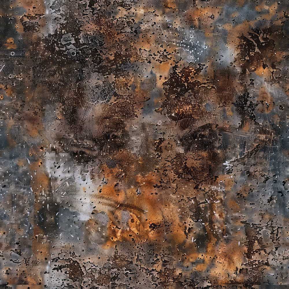 Rust and Silver Corrosion Texture Abstract Grunge Art