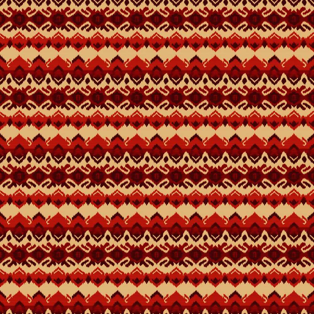 Rustic Red Ikat Stripe on Warm Neutral Background