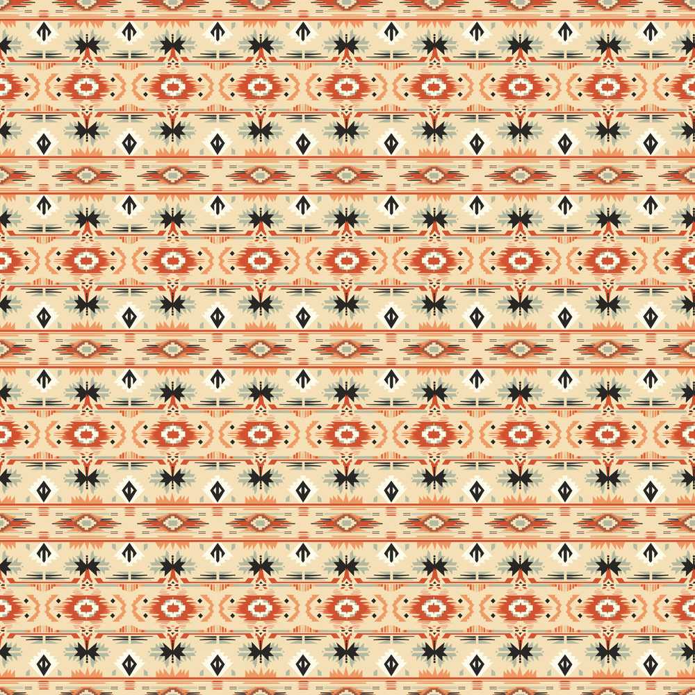Southwestern Tribal Stripe in Terracotta Black and Sand Tones