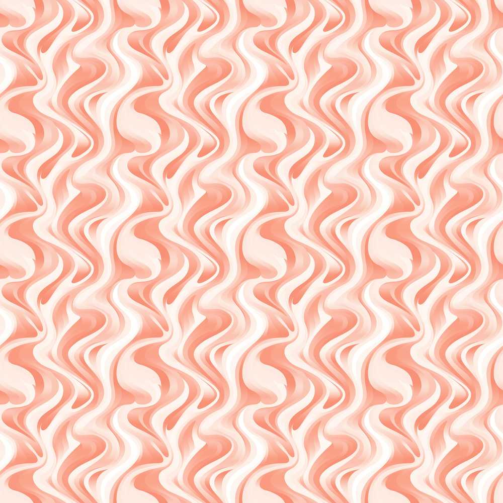 Abstract Flowing Waves in Soft Coral and Cream Gradient Seamless