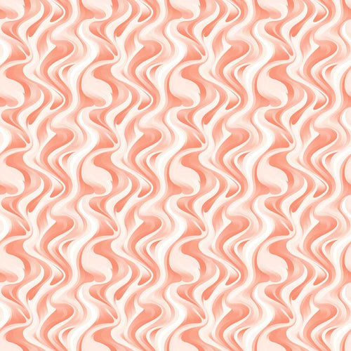 Abstract Flowing Waves in Soft Coral and Cream Gradient Seamless