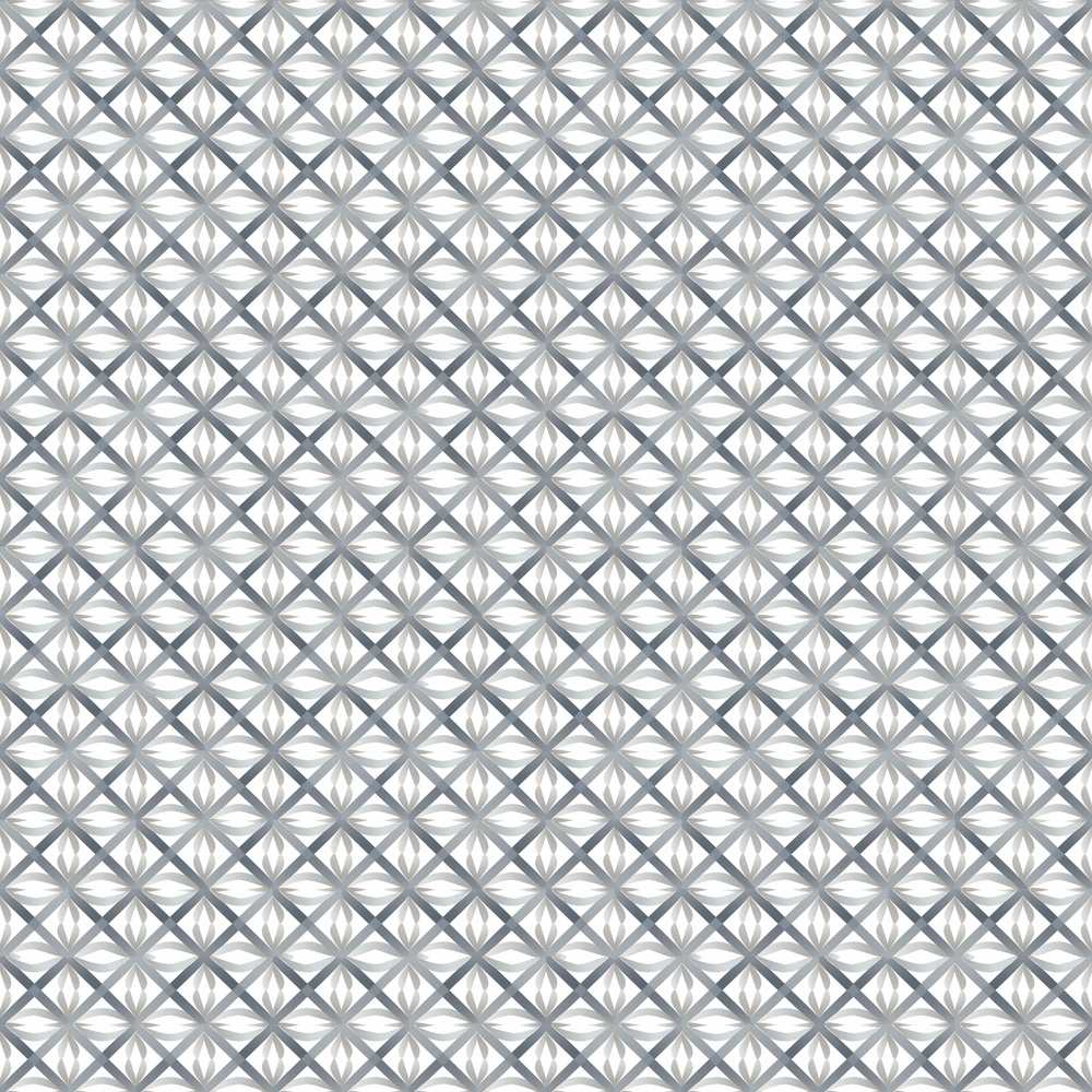 Modern Geometric Lattice in Grey and White Symmetrical Seamless
