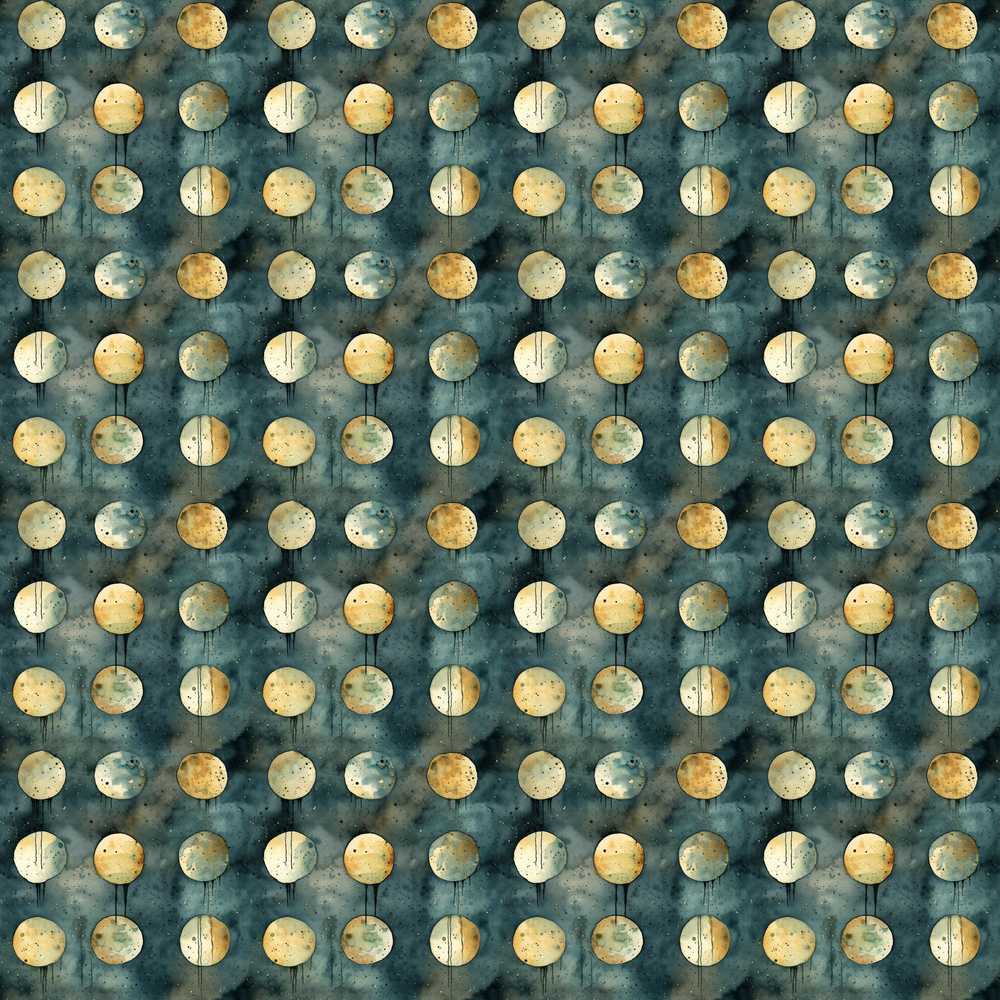 Rustic Gold Circle Galaxy Texture Cosmic Illustration Pattern