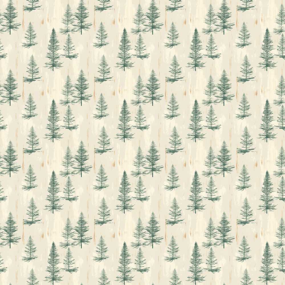 Soft Green Pine Trees Rustic Wash Background Decorative